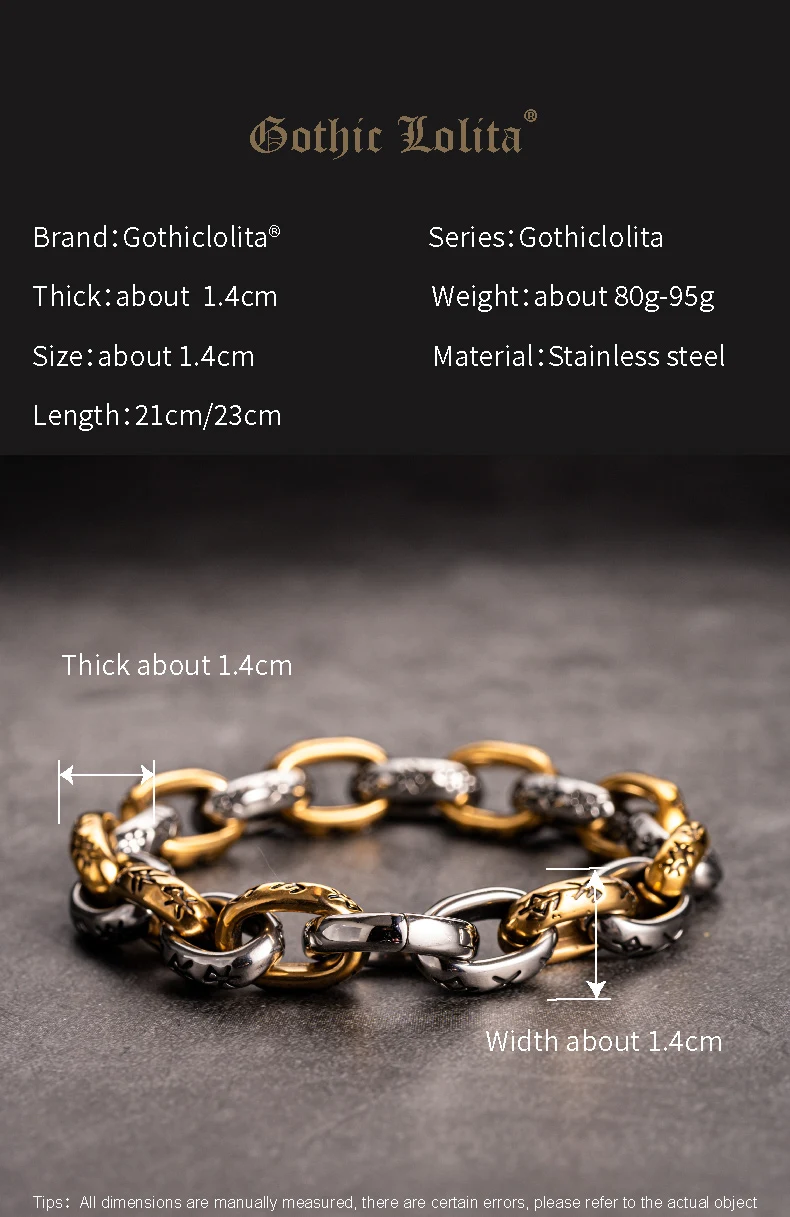 Biker Mechanical Armor - Heavy Link Silver Bracelet - Slice 3
