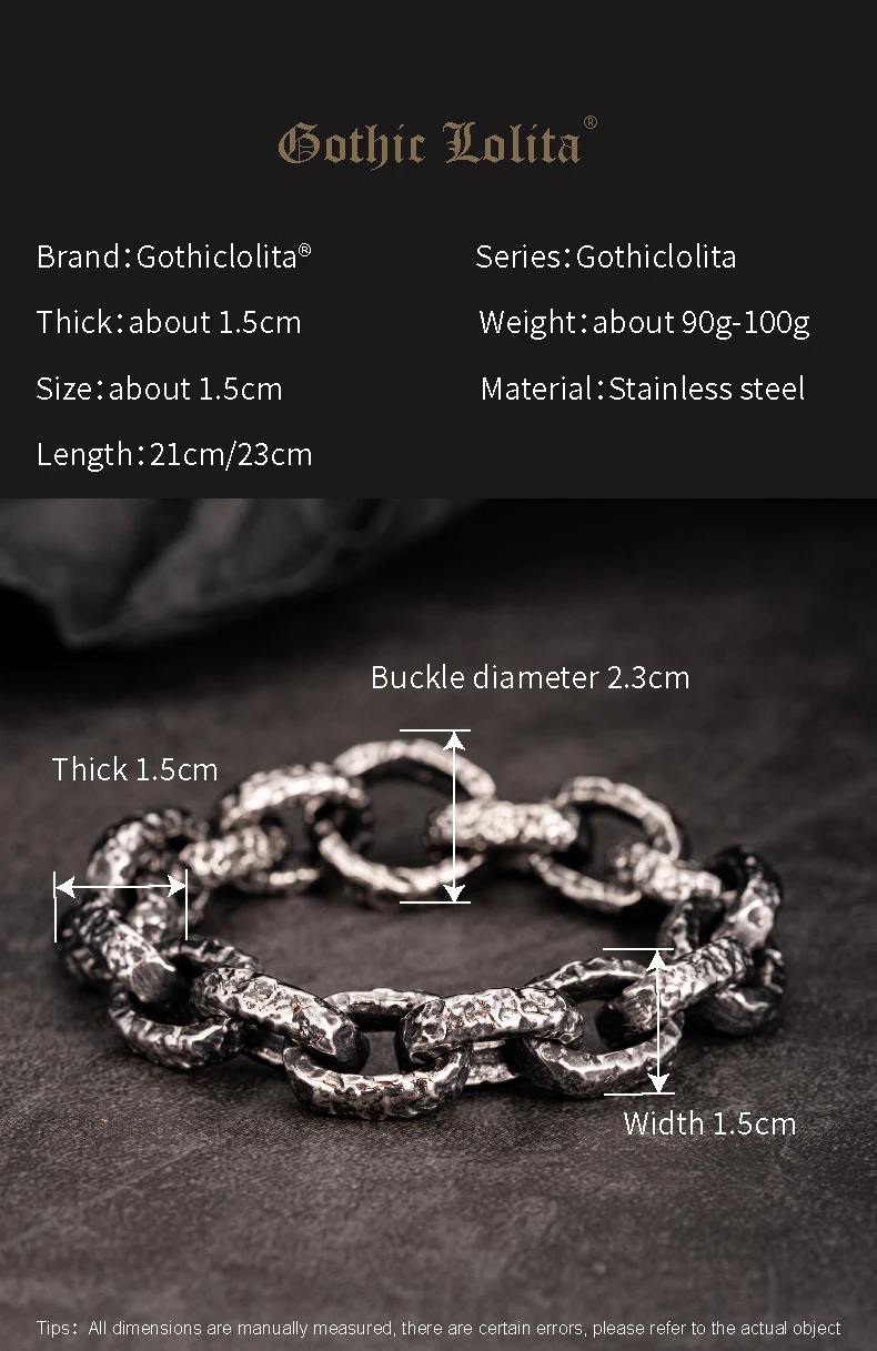 Baroque Cross Clasp - Heavy Biker Cuban Bracelet - Slice 3