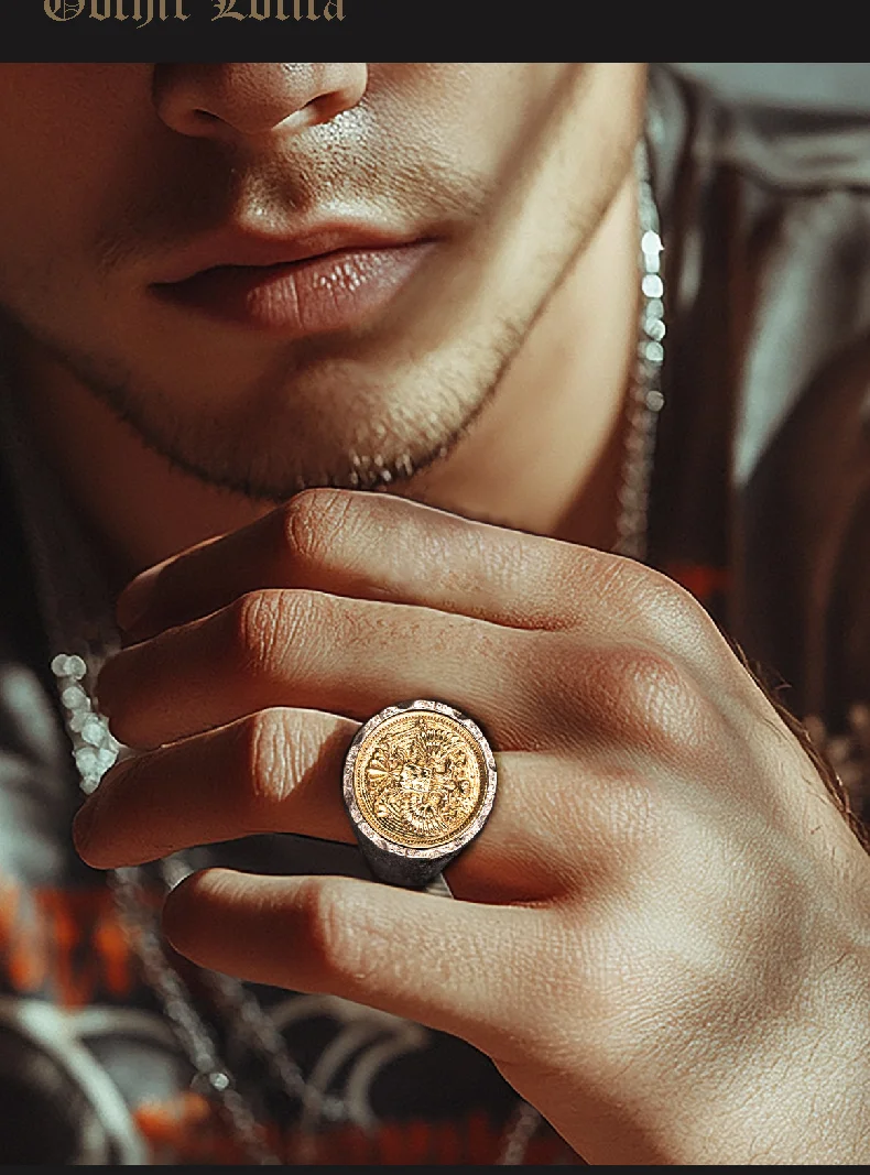 Baphomet Sigil - Dark Sabbath Goat Head Ring - Slice 10